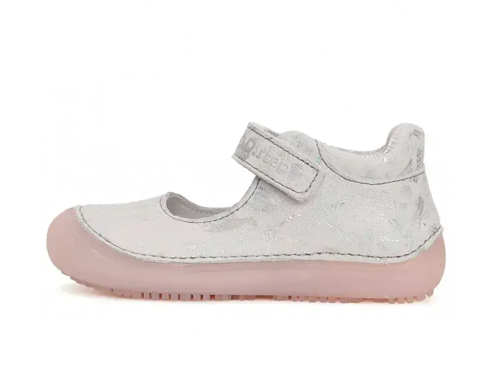 Kožené barefoot balerínky D.D.step H063-41716 Silver