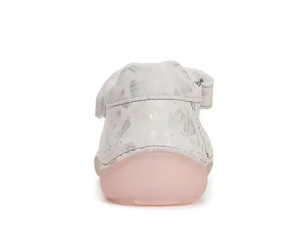 Kožené barefoot balerínky D.D.step H063-41716 Silver