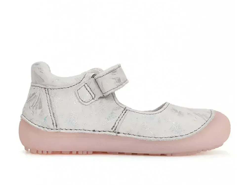 Kožené barefoot balerínky D.D.step H063-41716 Silver