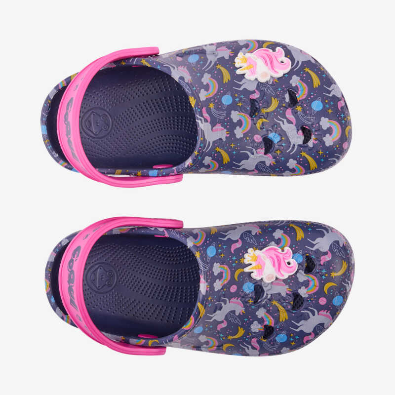 Dívčí nazouváky COQUI NAVY/FUCHSIA UNICORN + AMULET 8701-281-2105