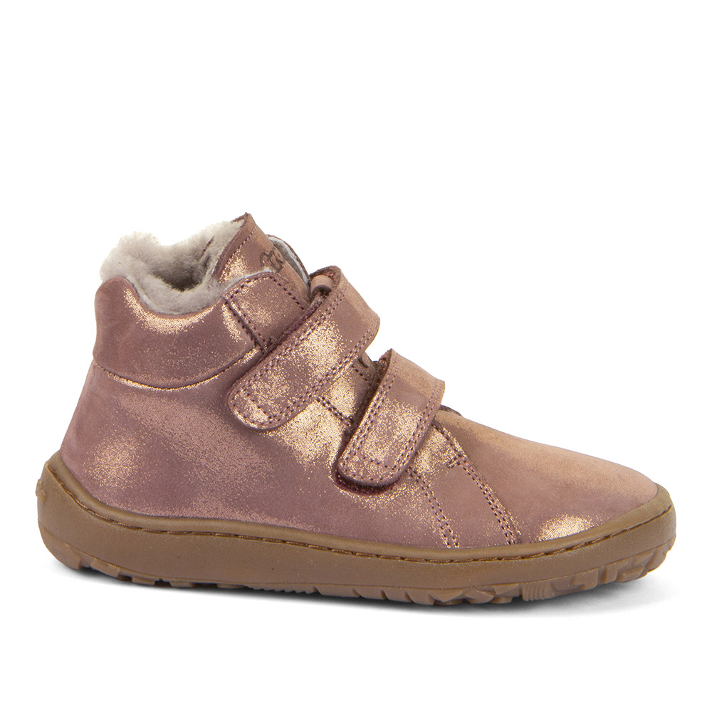 Froddo zimní barefoot dětská obuv G3110263-11K Winter Furry Pink/Gold