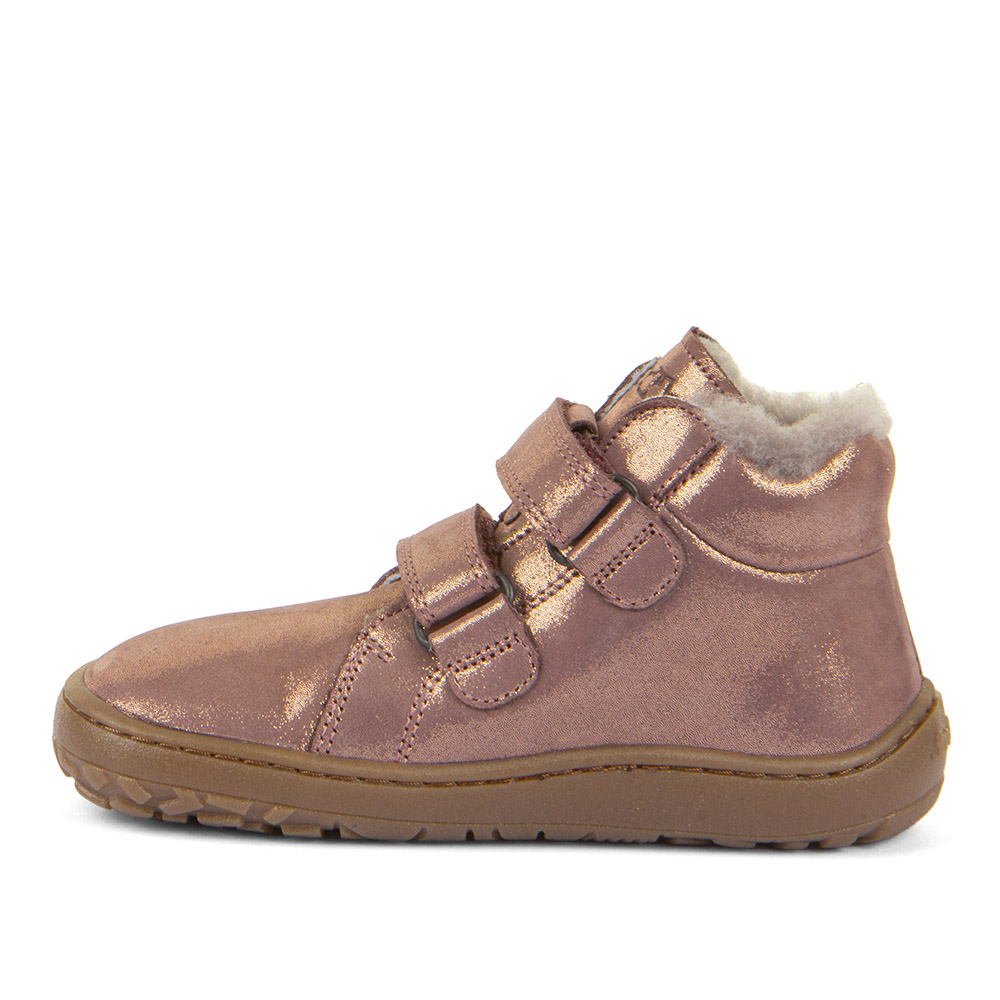 Froddo zimní barefoot dětská obuv G3110263-11K Winter Furry Pink/Gold