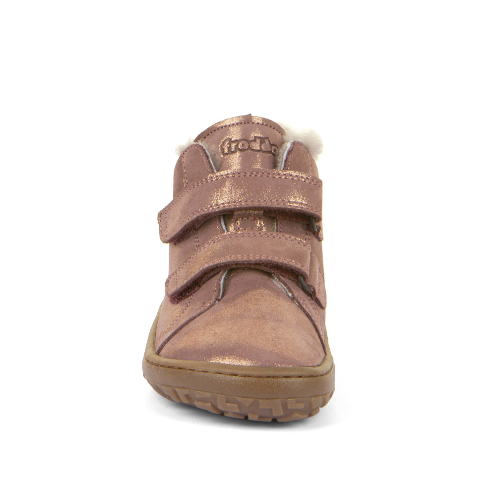 Froddo zimní barefoot dětská obuv G3110263-11K Winter Furry Pink/Gold