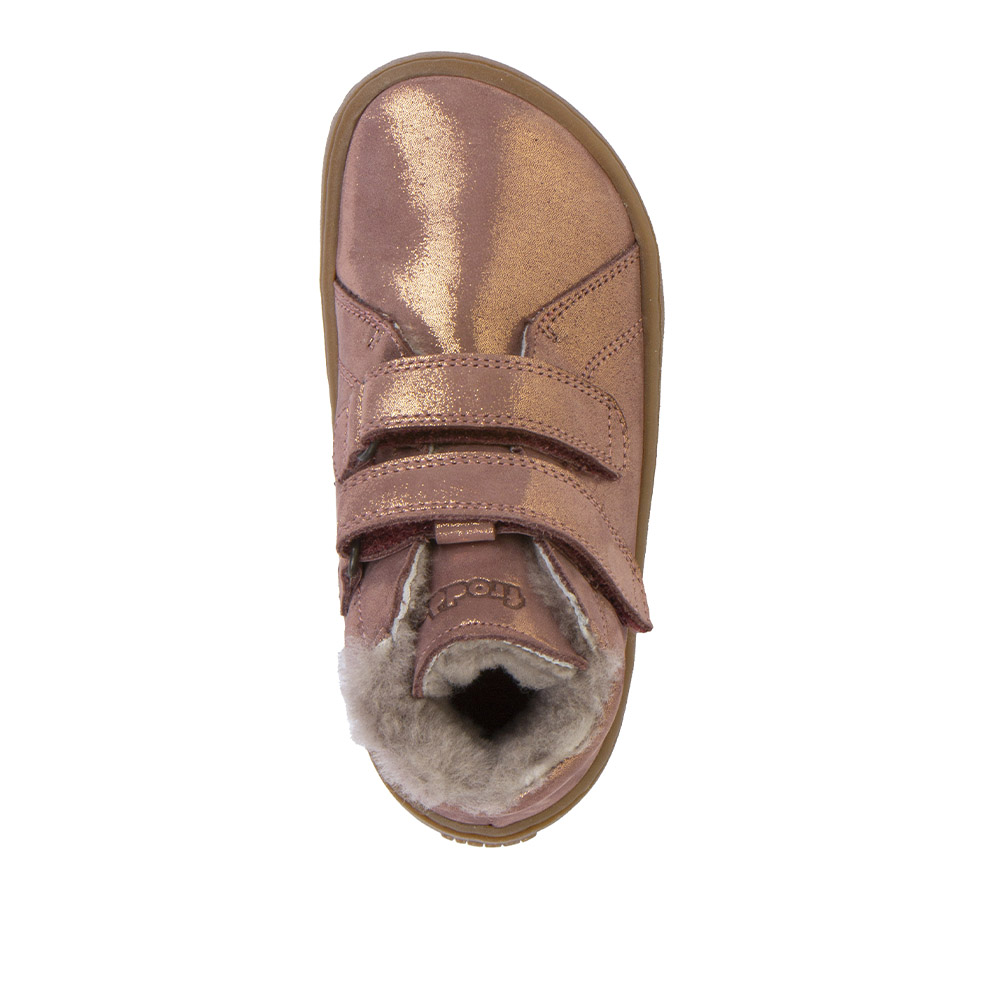 Froddo zimní barefoot dětská obuv G3110263-11K Winter Furry Pink/Gold