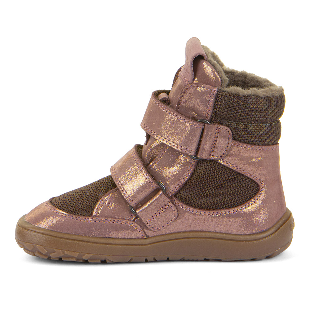 Froddo zimní barefoot dětská obuv G3160247-8 Tex Winter Pink/Gold