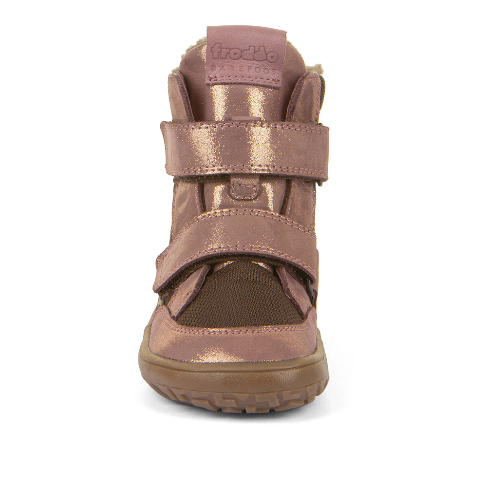Froddo zimní barefoot dětská obuv G3160247-8 Tex Winter Pink/Gold