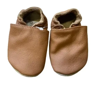 Kožené capáčky baBice barefoot nugátové MB-004