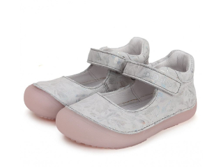 Kožené barefoot balerínky D.D.step H063-41716 Silver