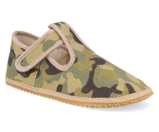 Barefoot bačkorky BEDA vojenská/army BF 060010/W 