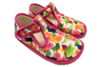 Barefoot bačkorky BEDA Colorful Candy BFN 170020/W PLAYFUL