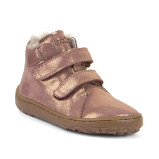 Froddo zimní barefoot dětská obuv G3110263-11K Winter Furry Pink/Gold