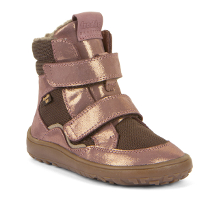 Froddo zimní barefoot dětská obuv G3160247-8 Tex Winter Pink/Gold